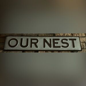 Rustic 'Our Nest' Metal Wall Sign